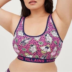 Torrid | Bralette - Cotton Disney Villains Leopard Pink Plus Size Various